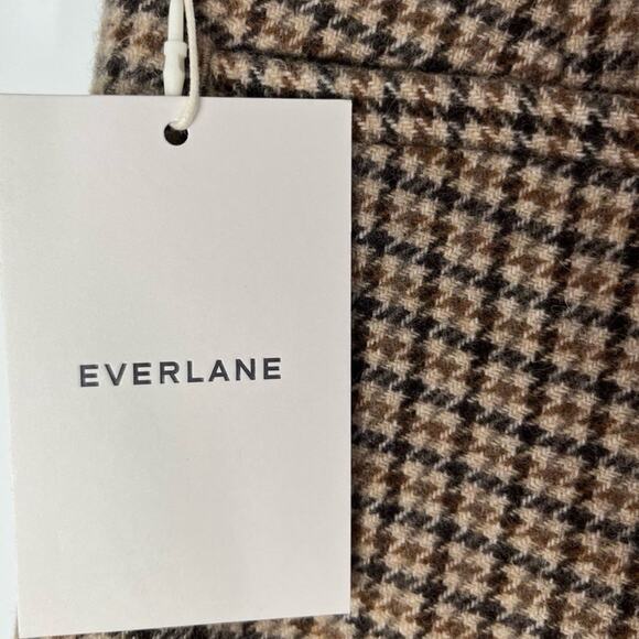 New Everlane The Draper High Rise Wide Leg Wool Houndstooth Pants - Picture 10 of 12